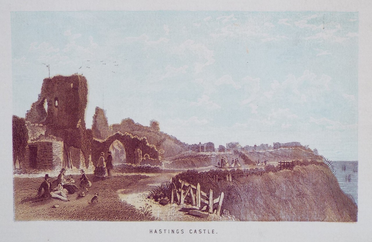 Chromo-lithograph - Hastings Castle.