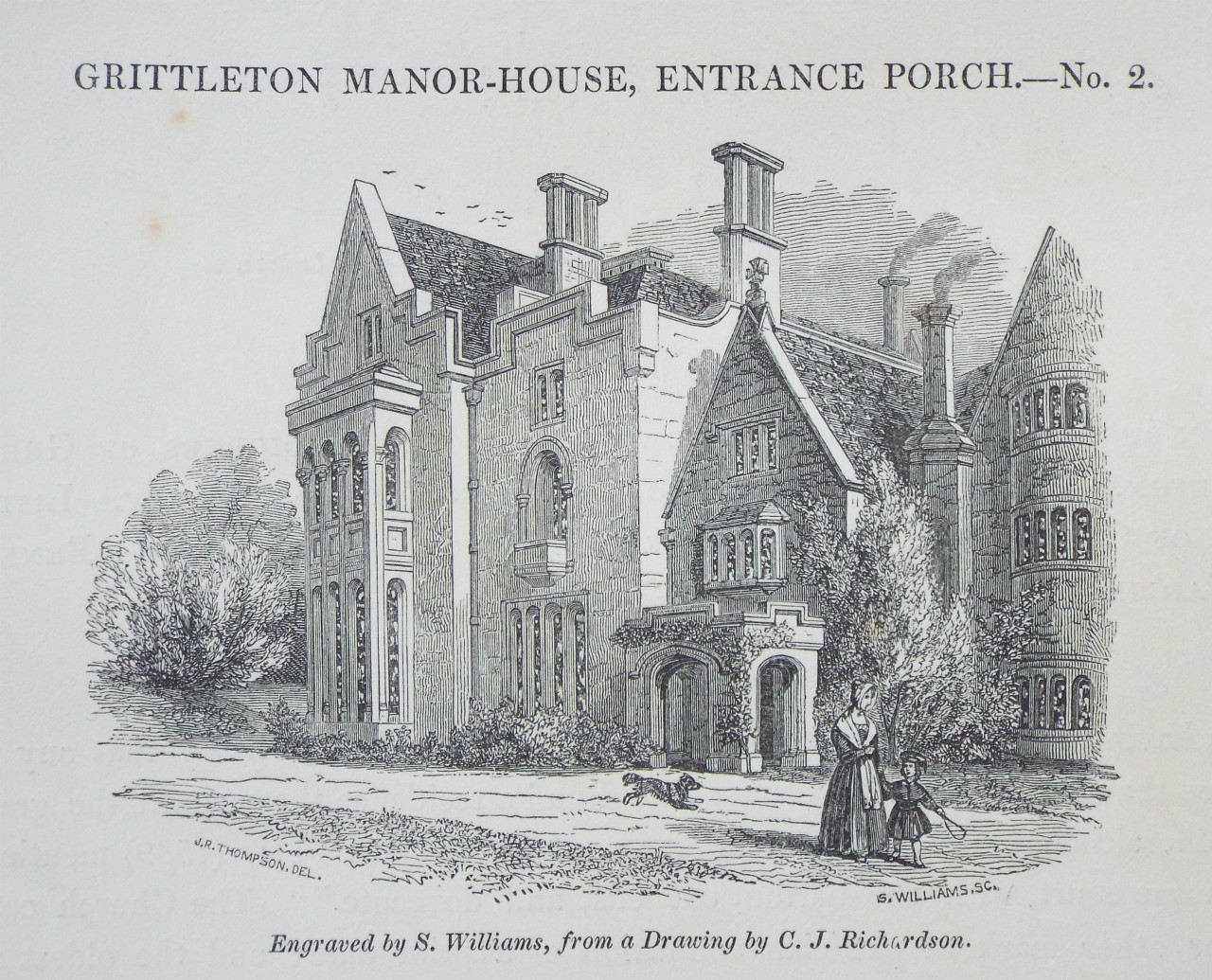 Wood - Grittleton Manor House,  Entrance Porch,  - No.1. - Williams