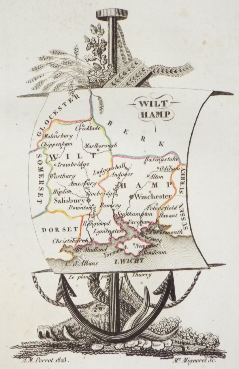 Map of Wiltshire - Perrot