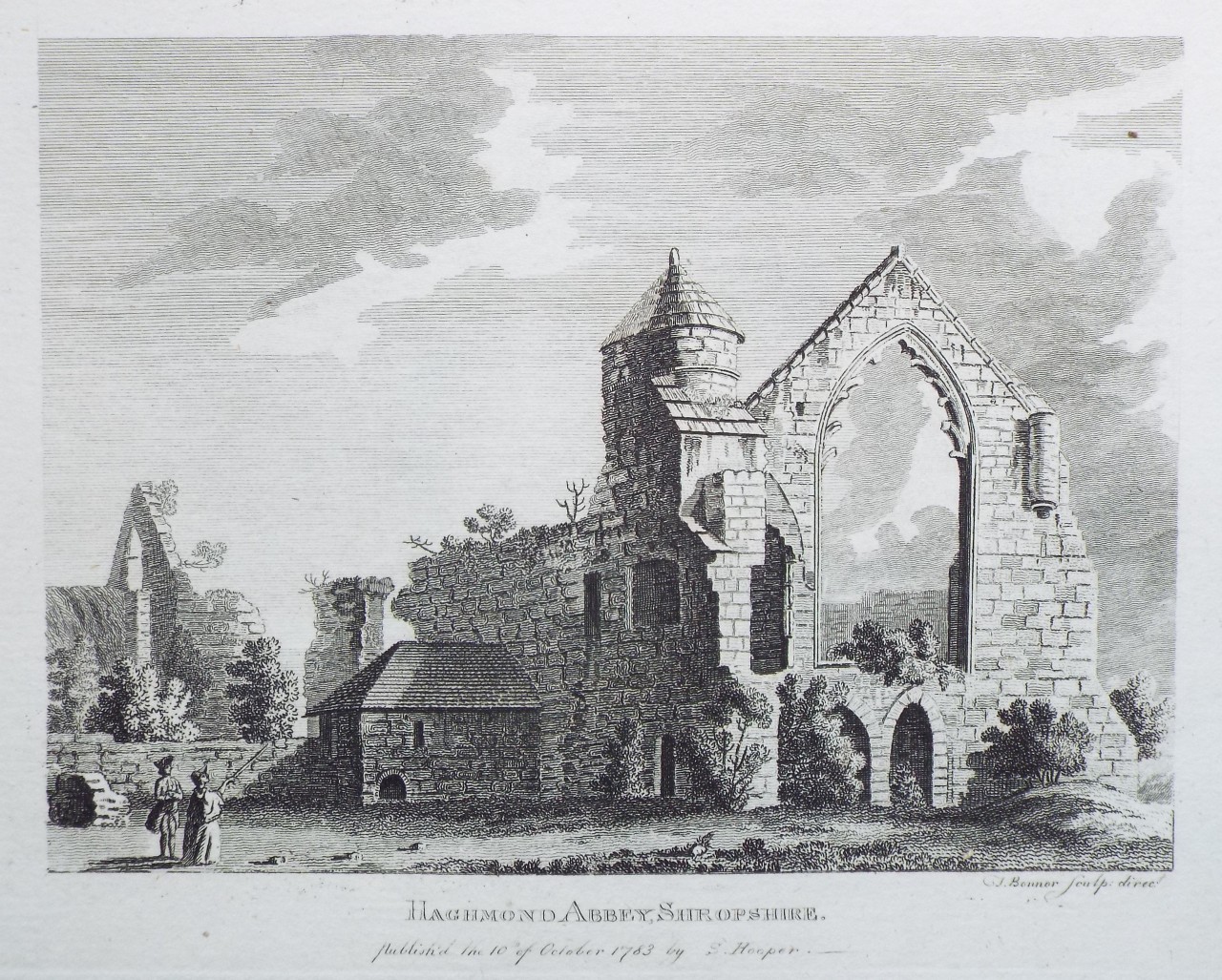 Print - Haughmond Abbey, Shropshire. - Bonnor