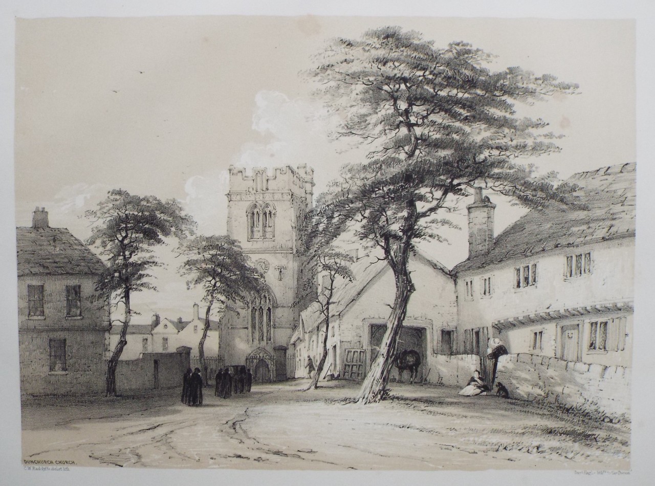 Lithograph - Dunchurch Church. - Radclyffe