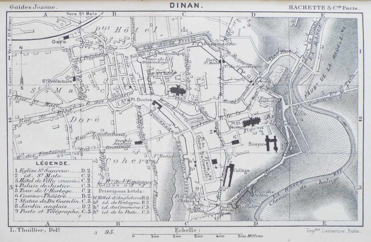 Map of Dinan - Dinan