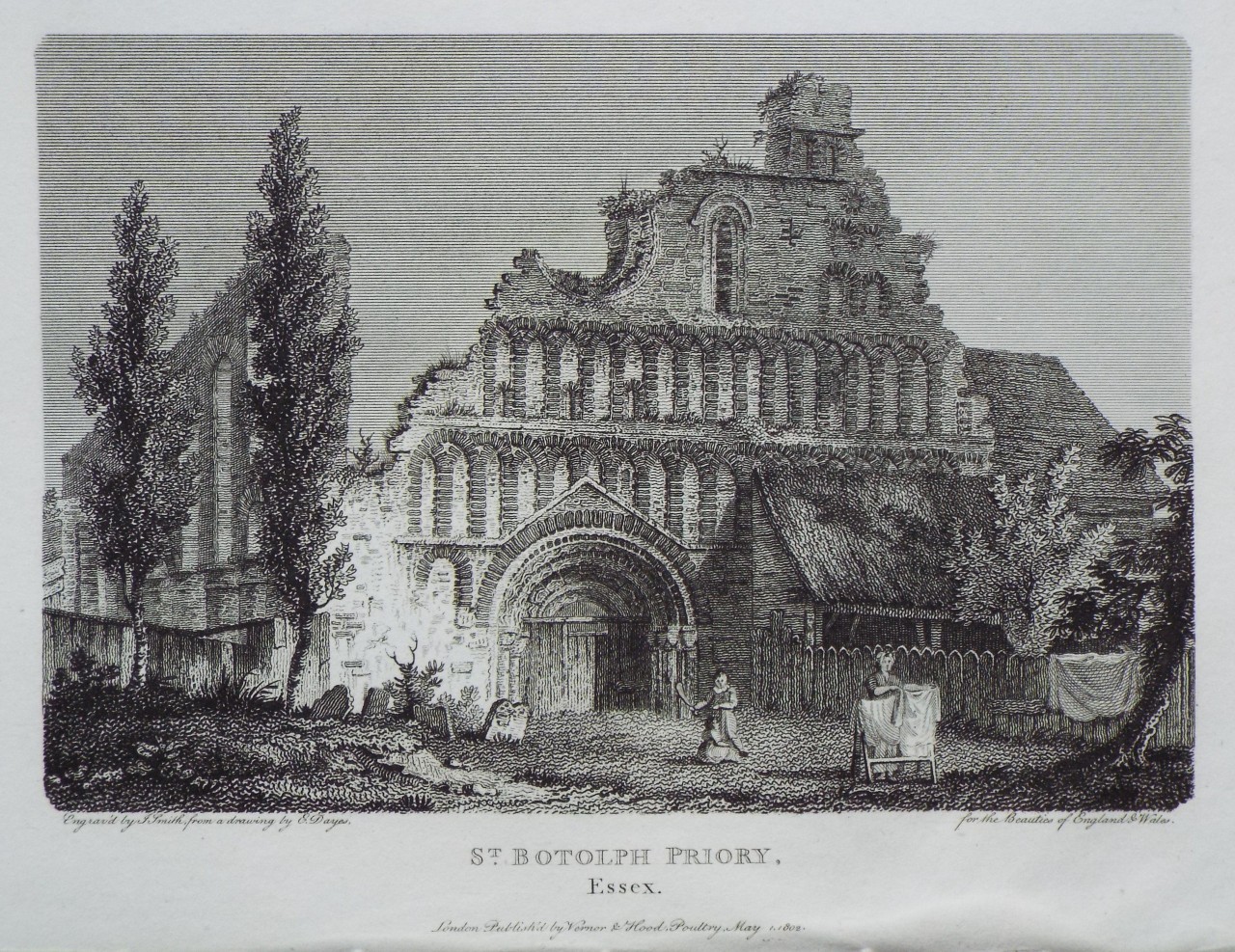 Print - St. Botolph Priory, Essex. - Smith