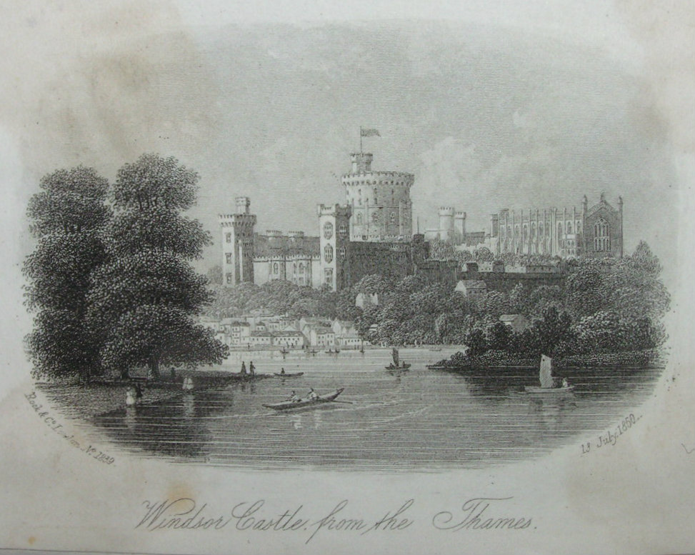Steel Vignette - Windsor Castle from the Thames - Rock