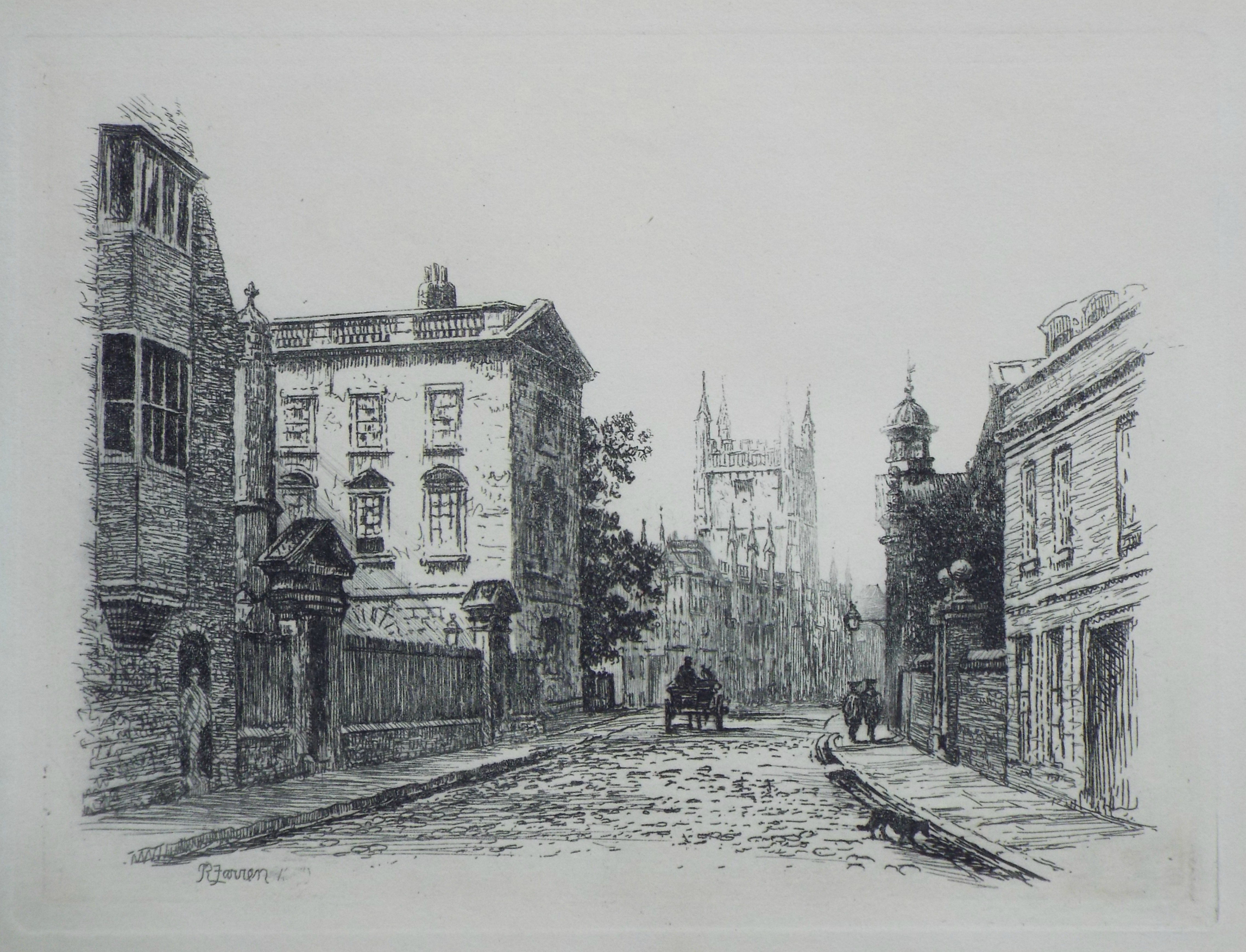 Etching - St. Peter's College - Farren