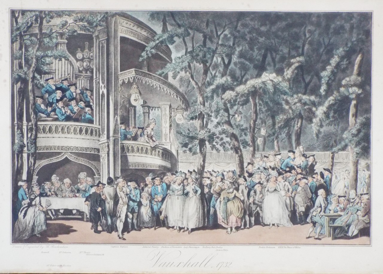 Lithograph - Vauxhall,1732. - Rowlandson