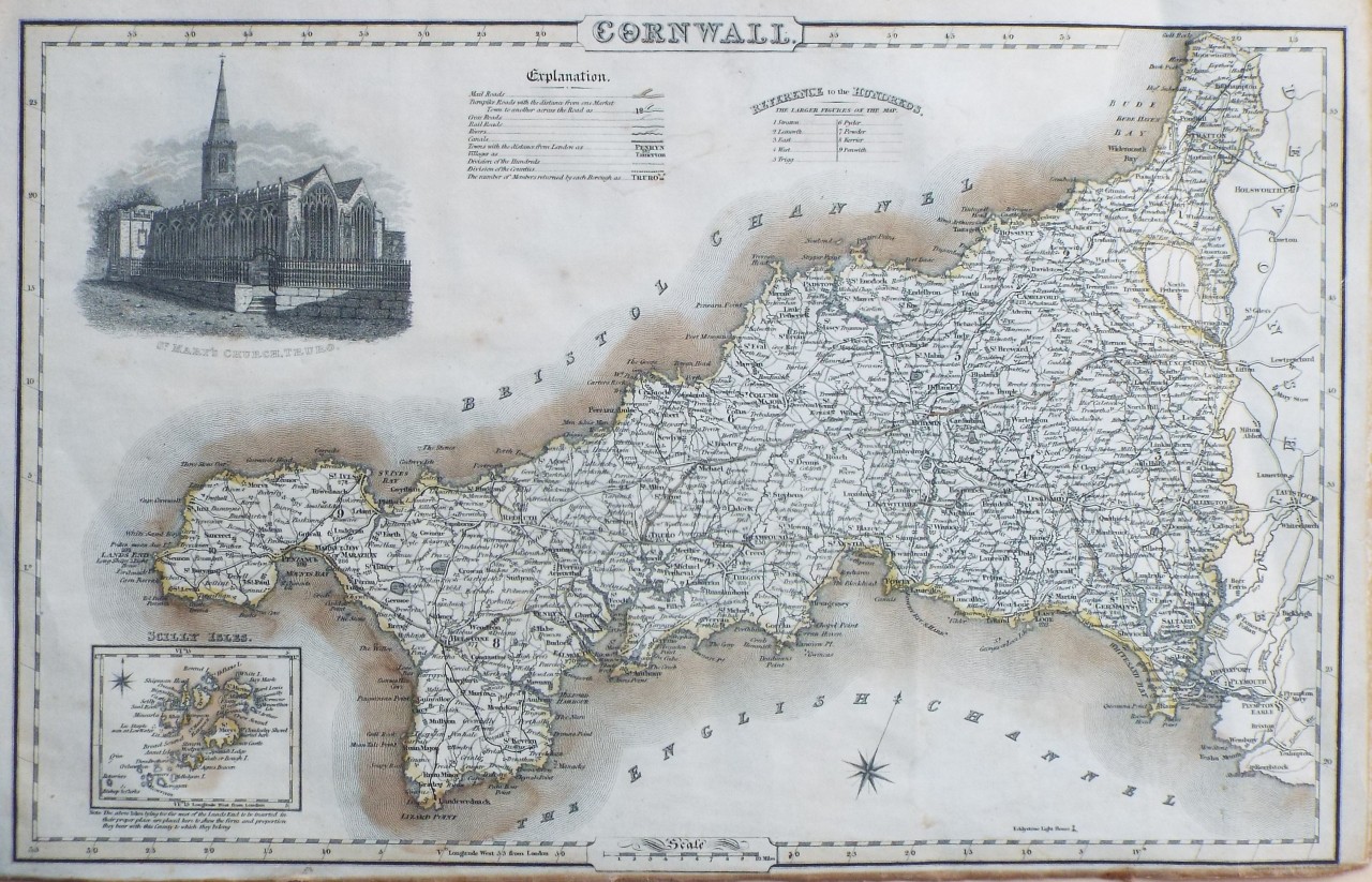 Map of Cornwall