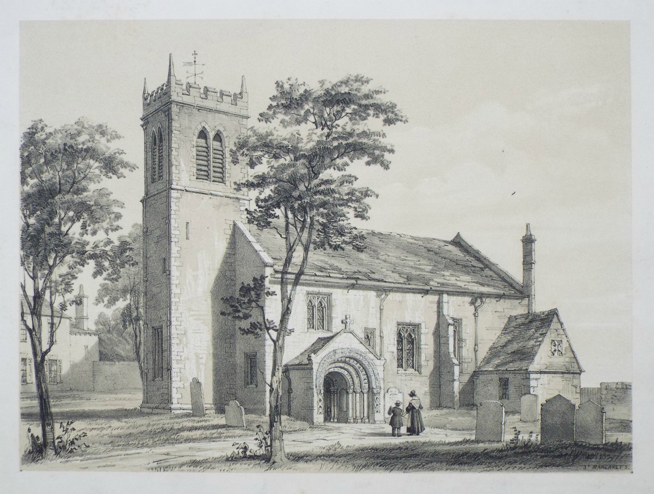 Lithograph - St. Margaret's - Monkhouse