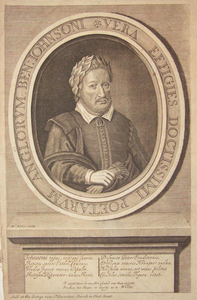 Print - Anglorum Ben:Johnson Vera Effigies Doctissimi Poetarum - Elder