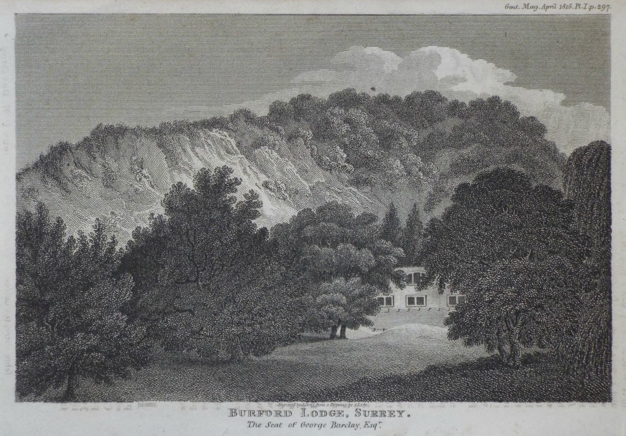 Print - Burford Lodge, Surrey. The Seat og George Barclay Esqr. - Greig