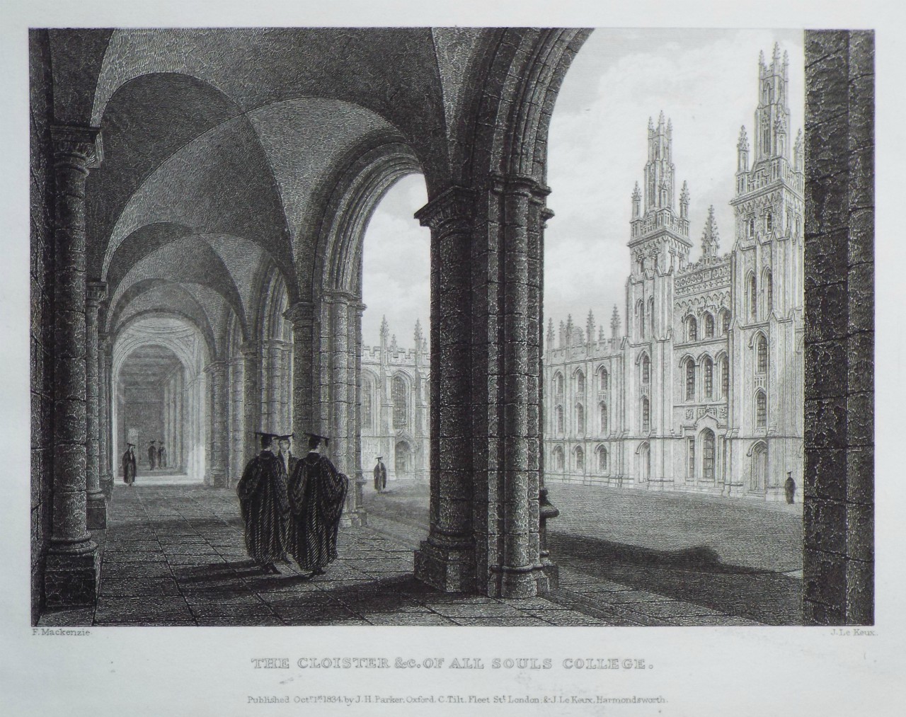 Print - The Cloister &c. of All Souls College. - Le