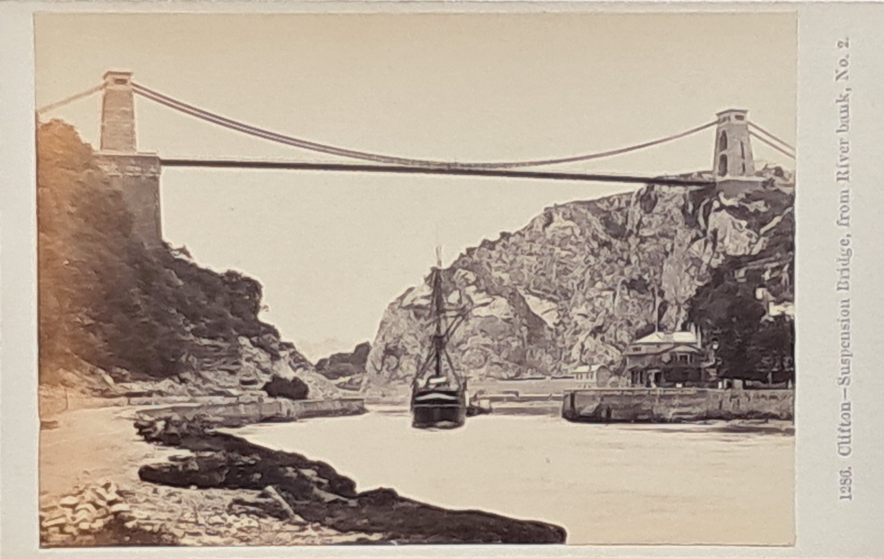 Photograph - Clifton - Suspension Bridge, from River Bank, No. 2.