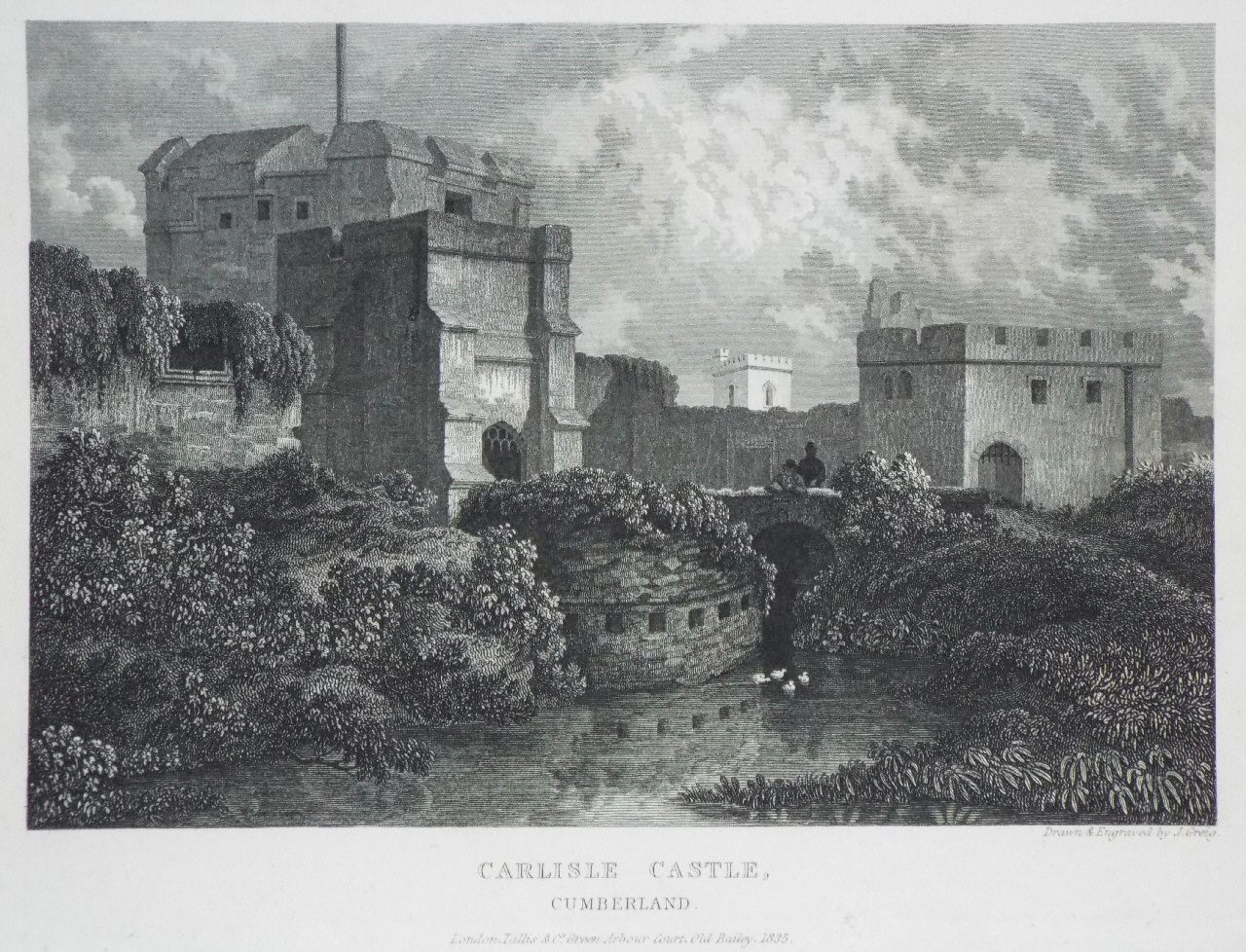 Print - Carlisle Castle, Cumberland. - Greig