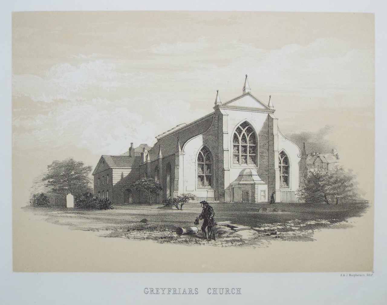 Lithograph - Greyfriars Church