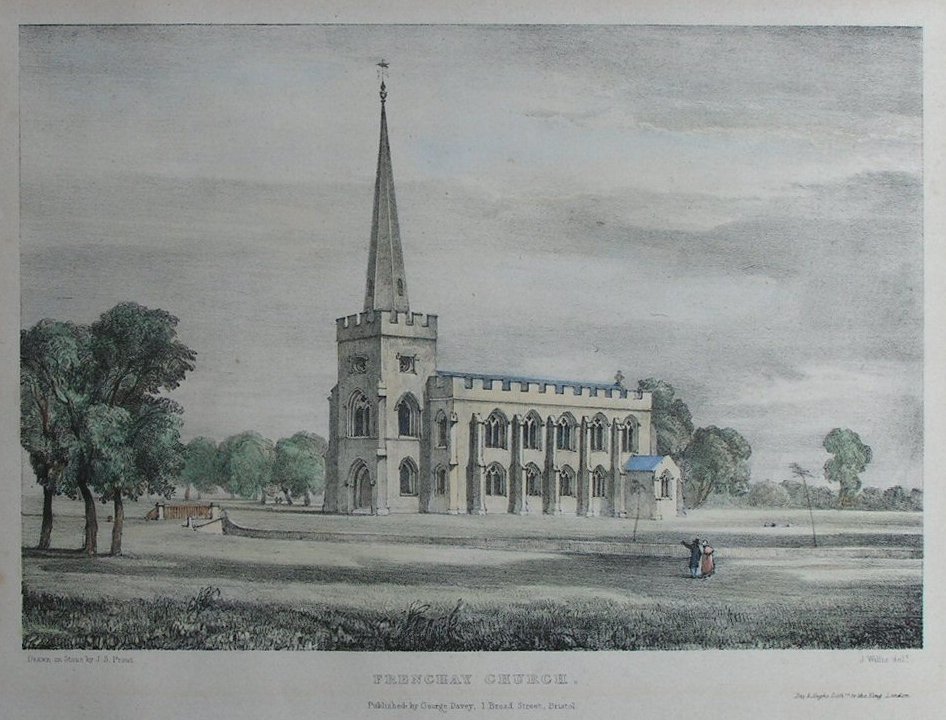 Lithograph - Frenchay Church - Prout