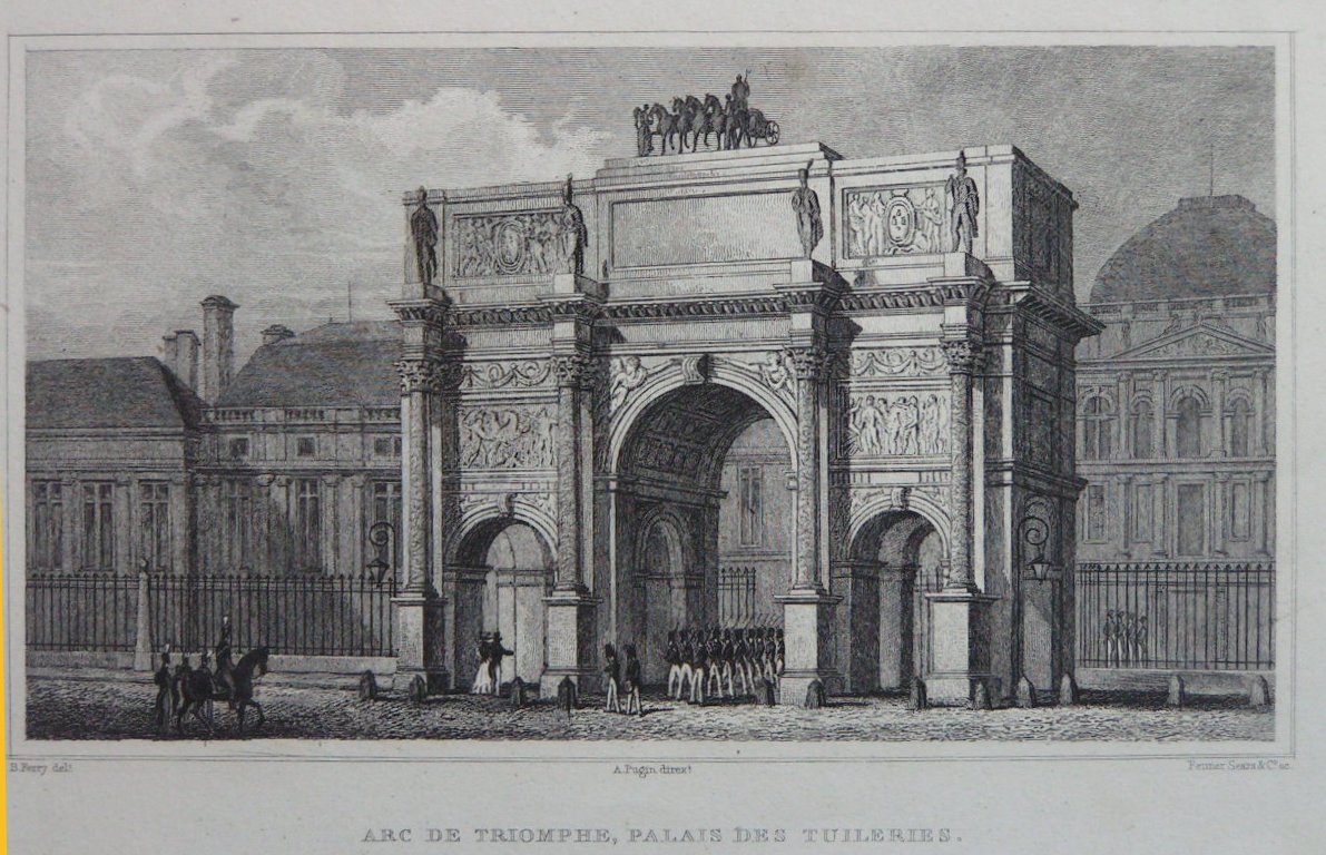 Print - Arc de Triomphe, Palais des Tuileries - Fenner