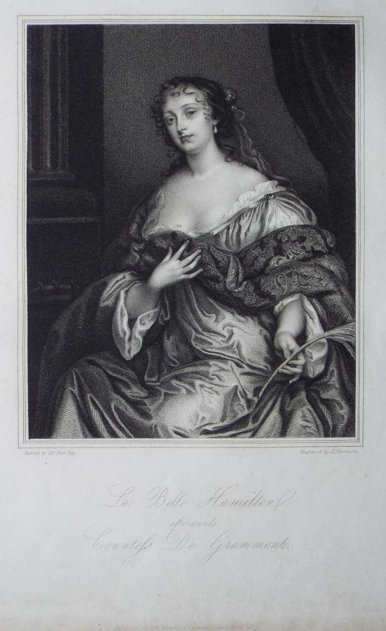 Stipple - La Belle Hamilton afterwards Countess de Grammont. - Thomson