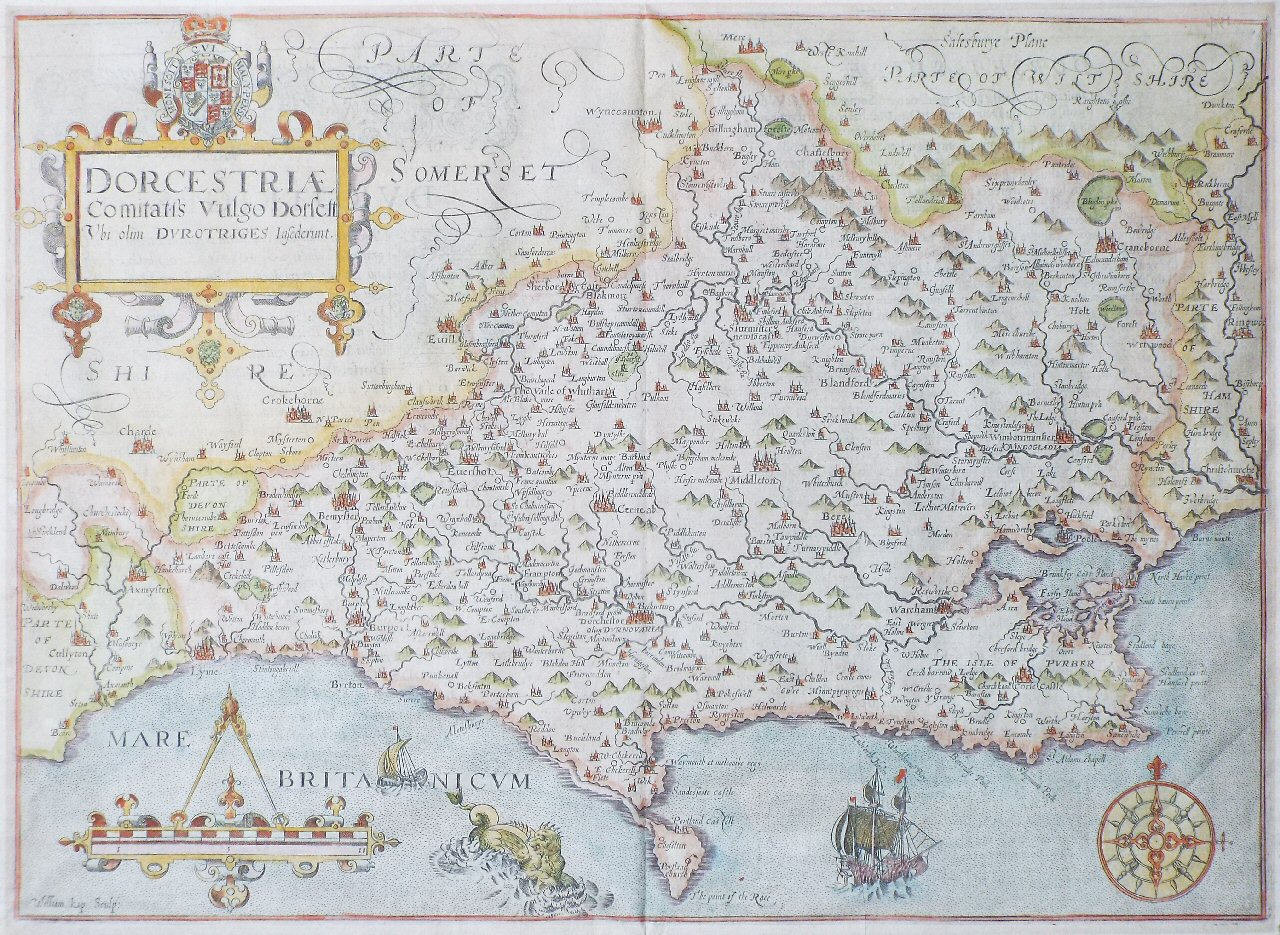 Map of Dorset - Saxton-Kip