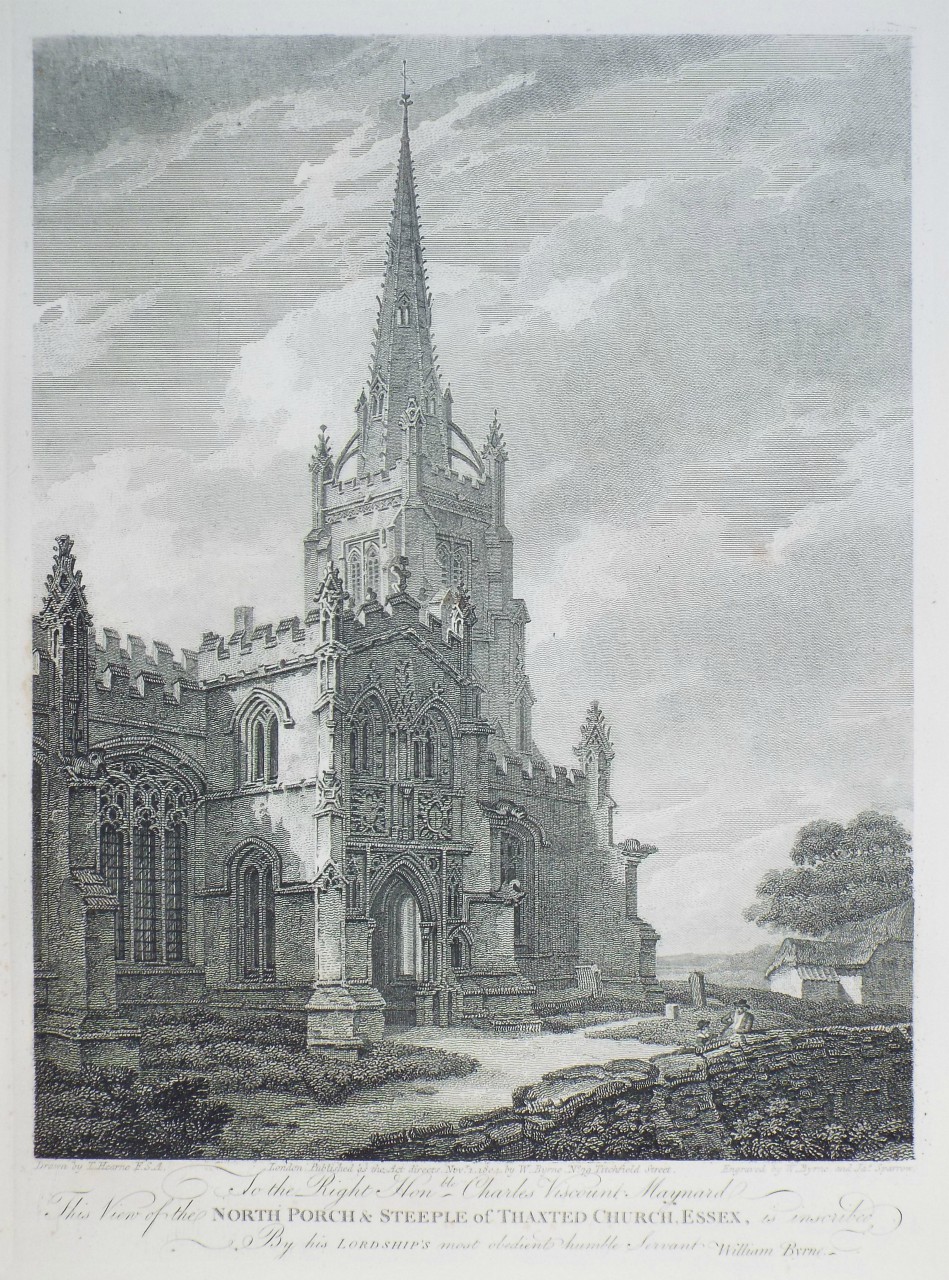 Print - North Porch & Steeple of Thaxted Church, Essex - Byrne