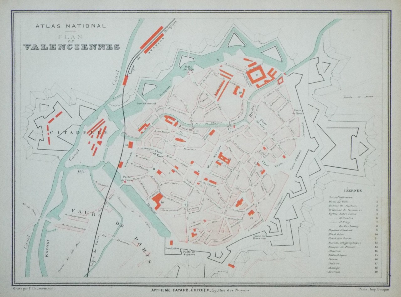 Map of Valenciennes - Valenciennes