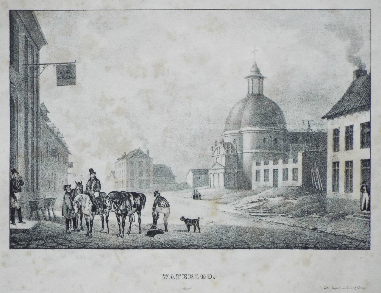 Lithograph - Waterloo. - 