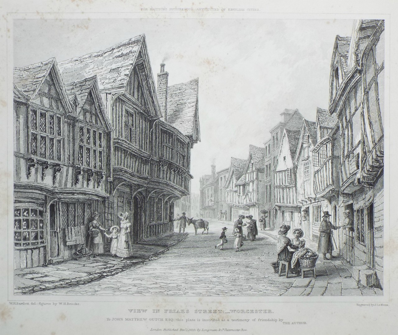 Print - View in Friars Street: Worcester. - Le