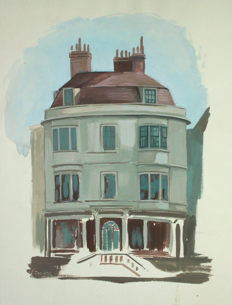 Watercolour - (Statue House, Johnstone Row Weymouth)