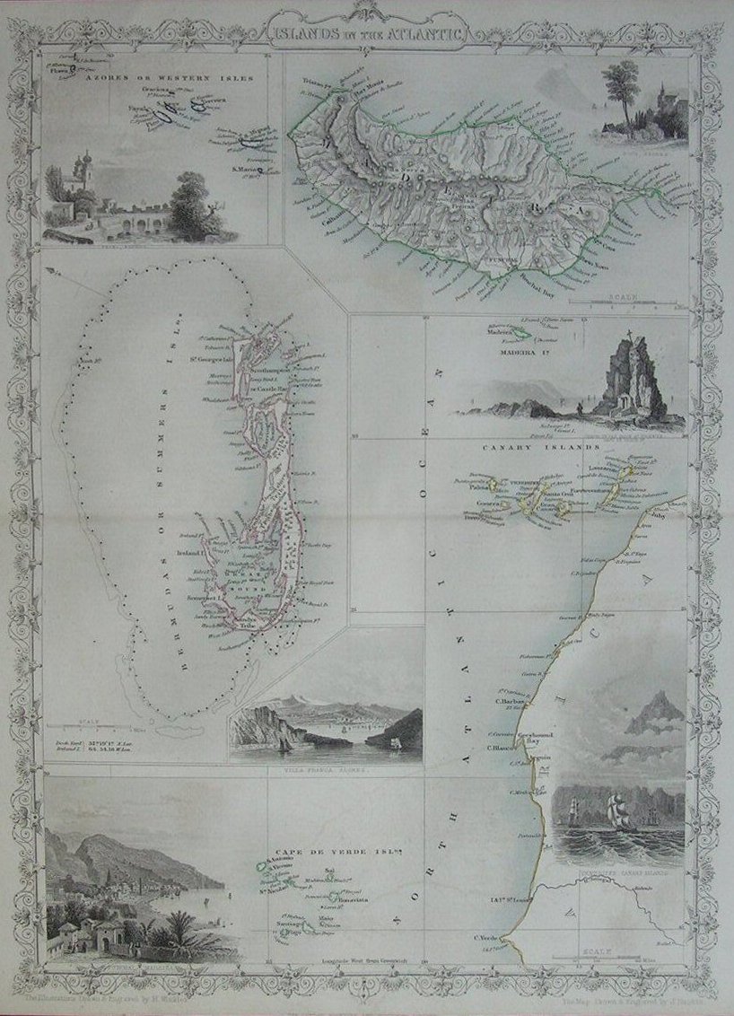 Map of Atlantic Ocean