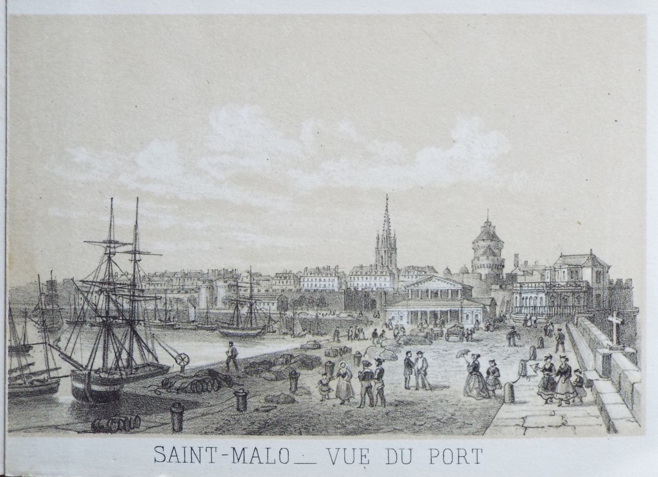 Lithograph - Saint-Malo - Vue du Port