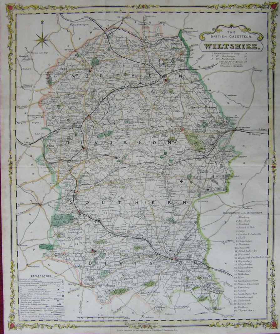 Map of Wiltshire - Rowe-Collins