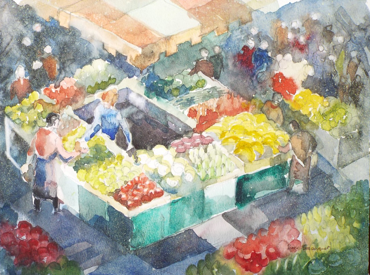 Watercolour - The Fruit Market
