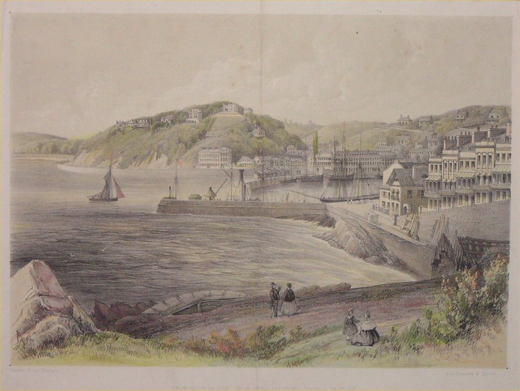 Lithograph - Torquay from the Beacon - Spreat