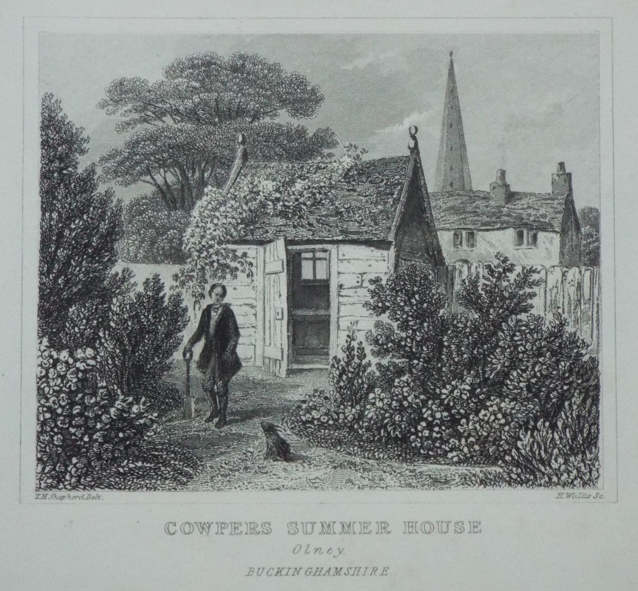 Print - Cowpers Summer House Olney, Buckinghamshire.
