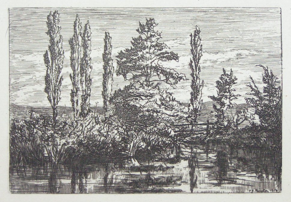 Etching - (Landscape) - Hedouin