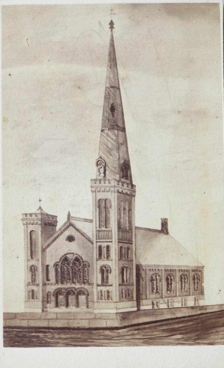 Photograph - Unidentified church near Portland Maine