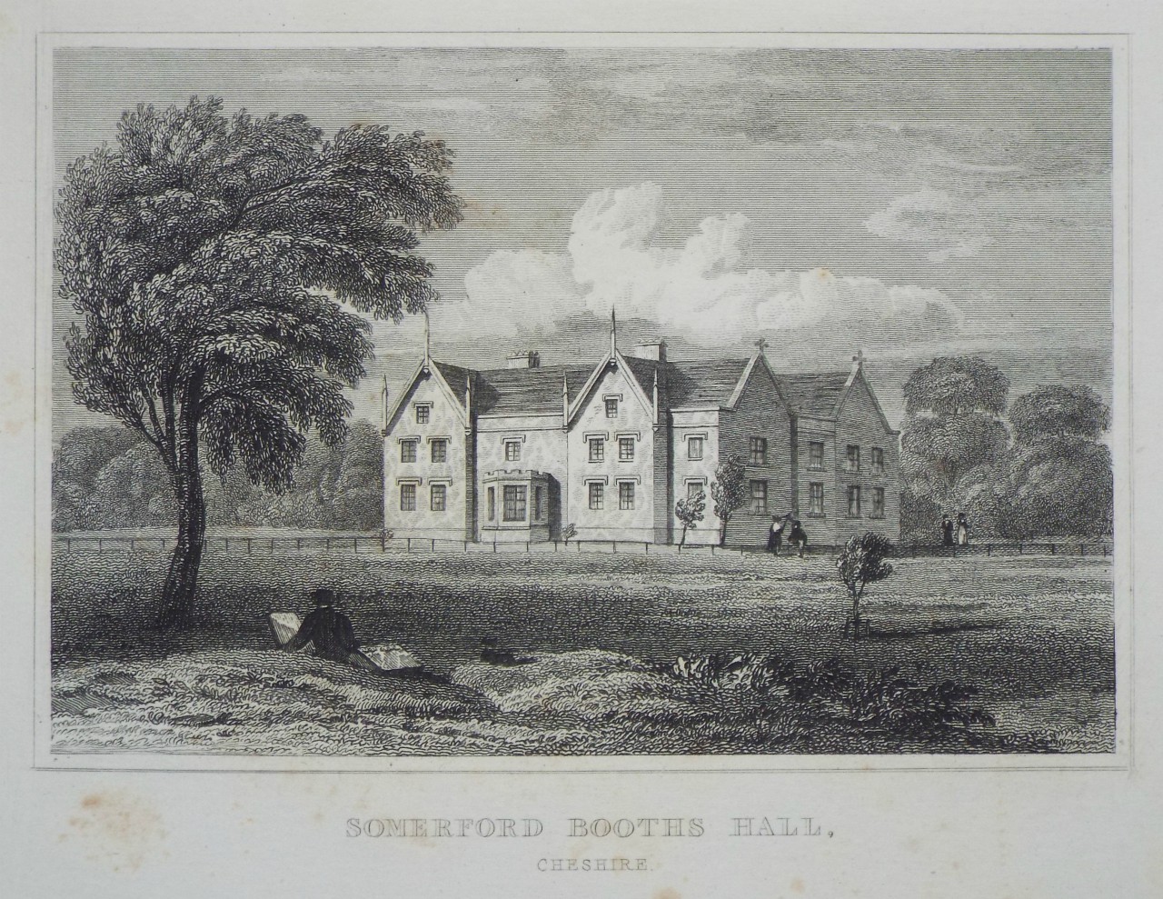 Print - Somerford Booths Hall, Cheshire. - Henshall