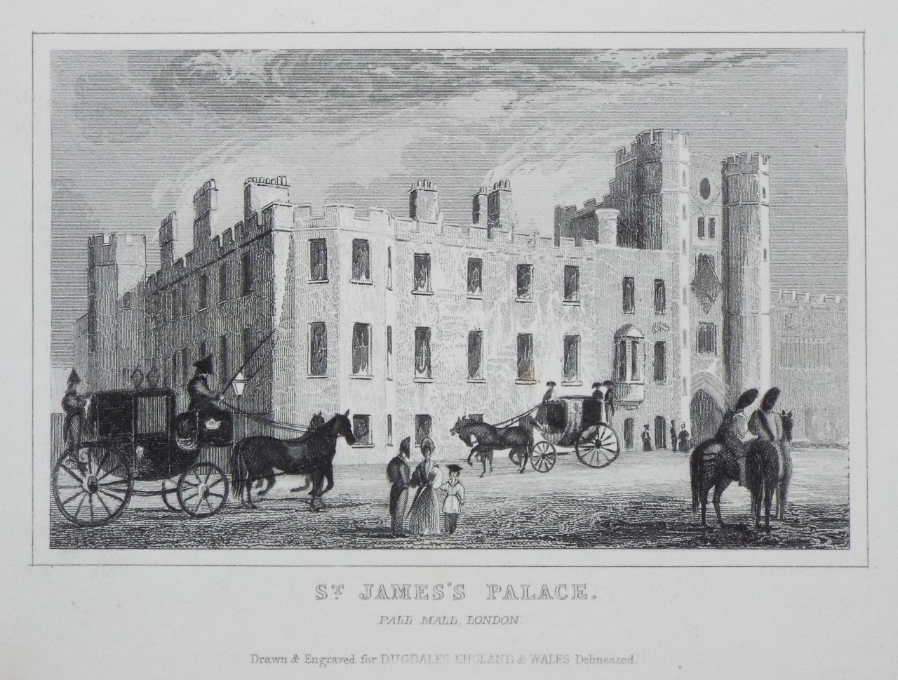 Print - St. James's Palace. Pall Mall London