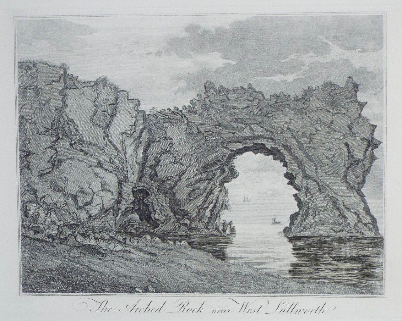Print - The Arched Rock near West Lullworth.