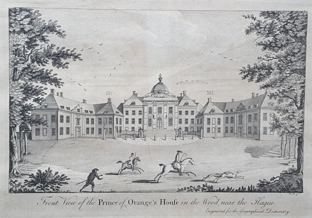 Print - Front View of the Prince of Orange's House in the Wood, near the Hague. - 