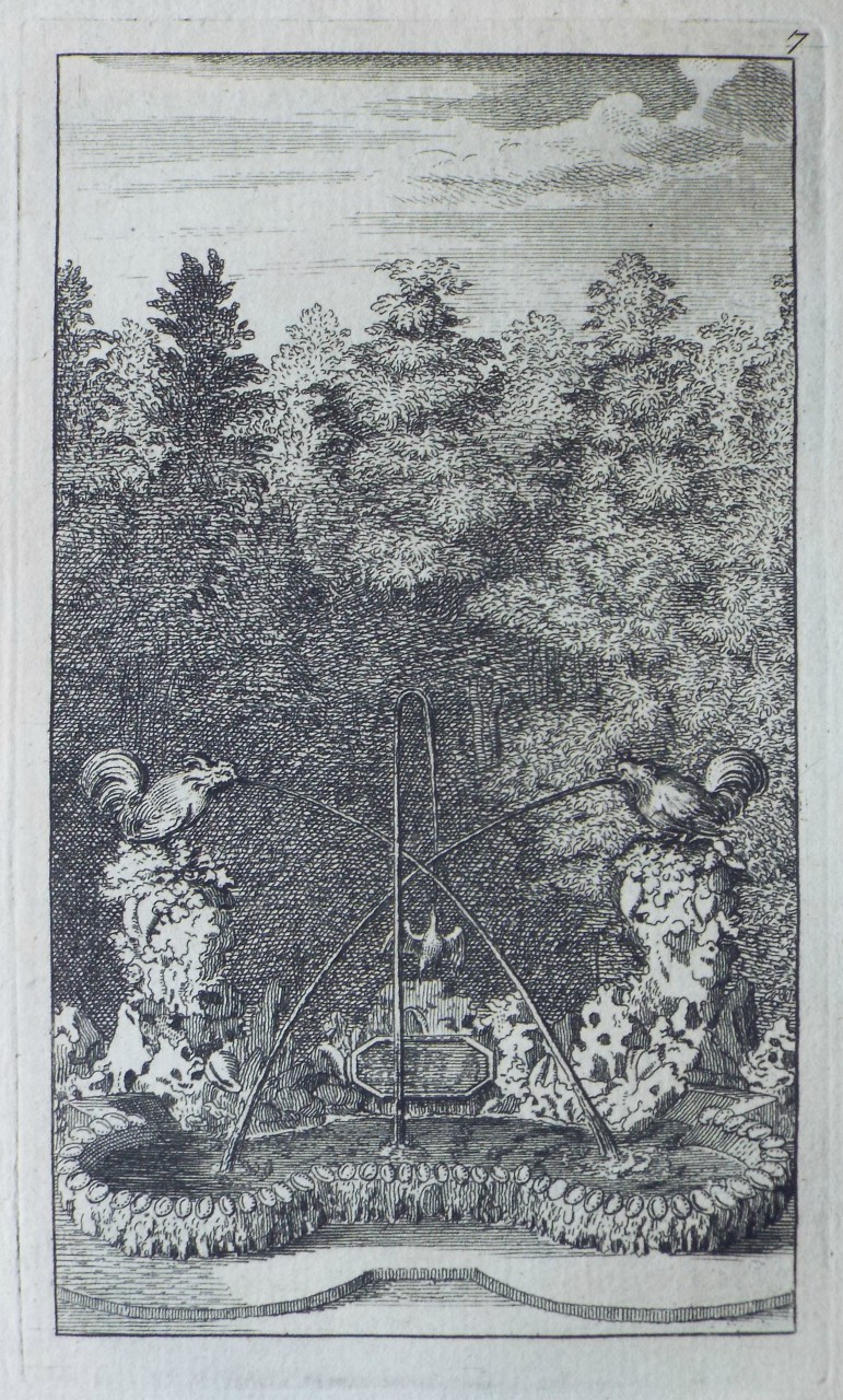 Print - The Cocks Fountain in the Labyrinth of Versailles - Bickham