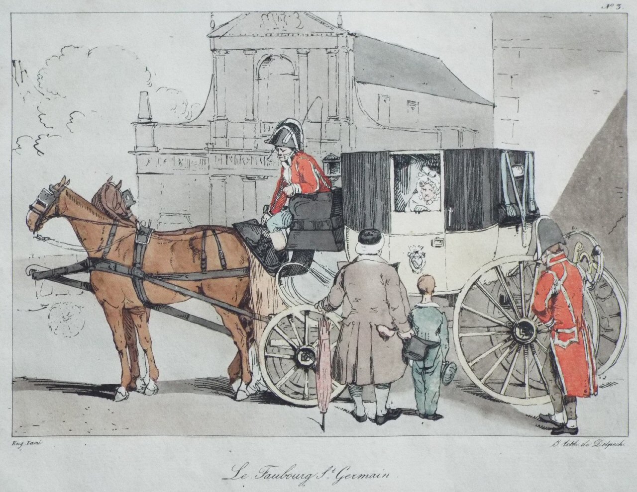 Lithograph - Le Faubourg St. Germain - 