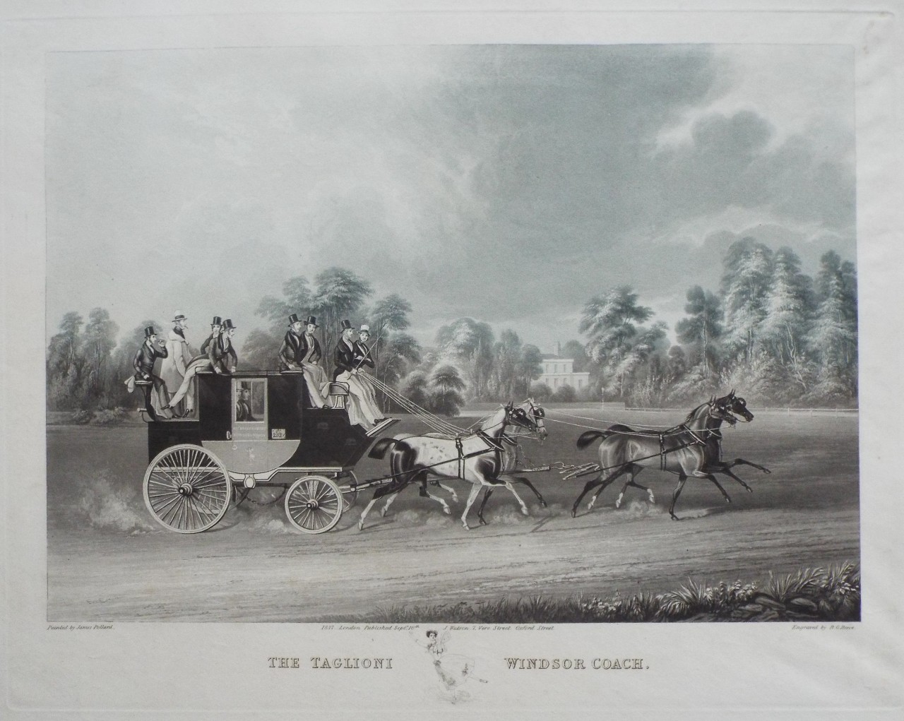 Aquatint - The Taglioni Windsor Coach. - Reeve