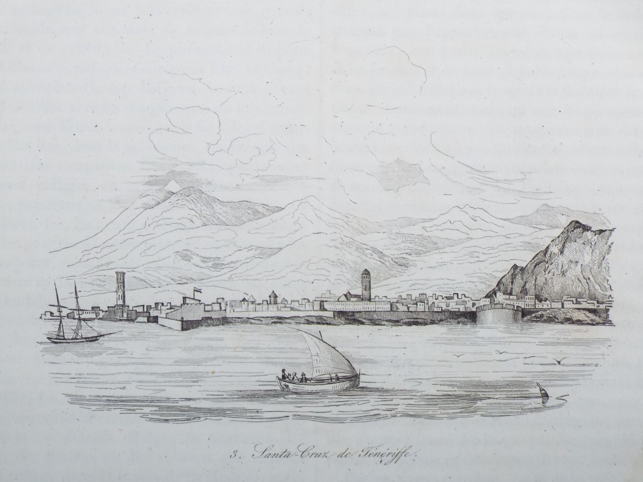 Etching - Santa-Cruz de Tenerife. - Sainson