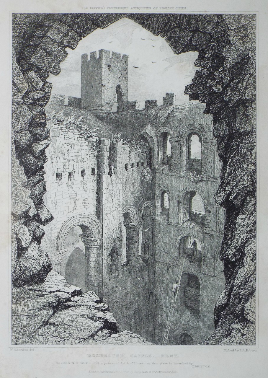 Print - Rochester Castle. Kent. - Roberts