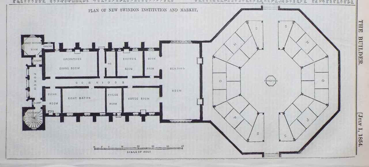 Wood - Plan of New Swindon Institution and Market.