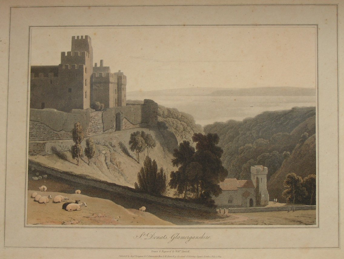 Aquatint - St. Donats, Glamorganshire - Daniell