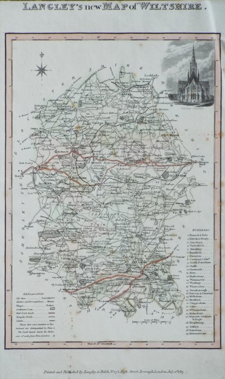 Map of Wiltshire - Langley