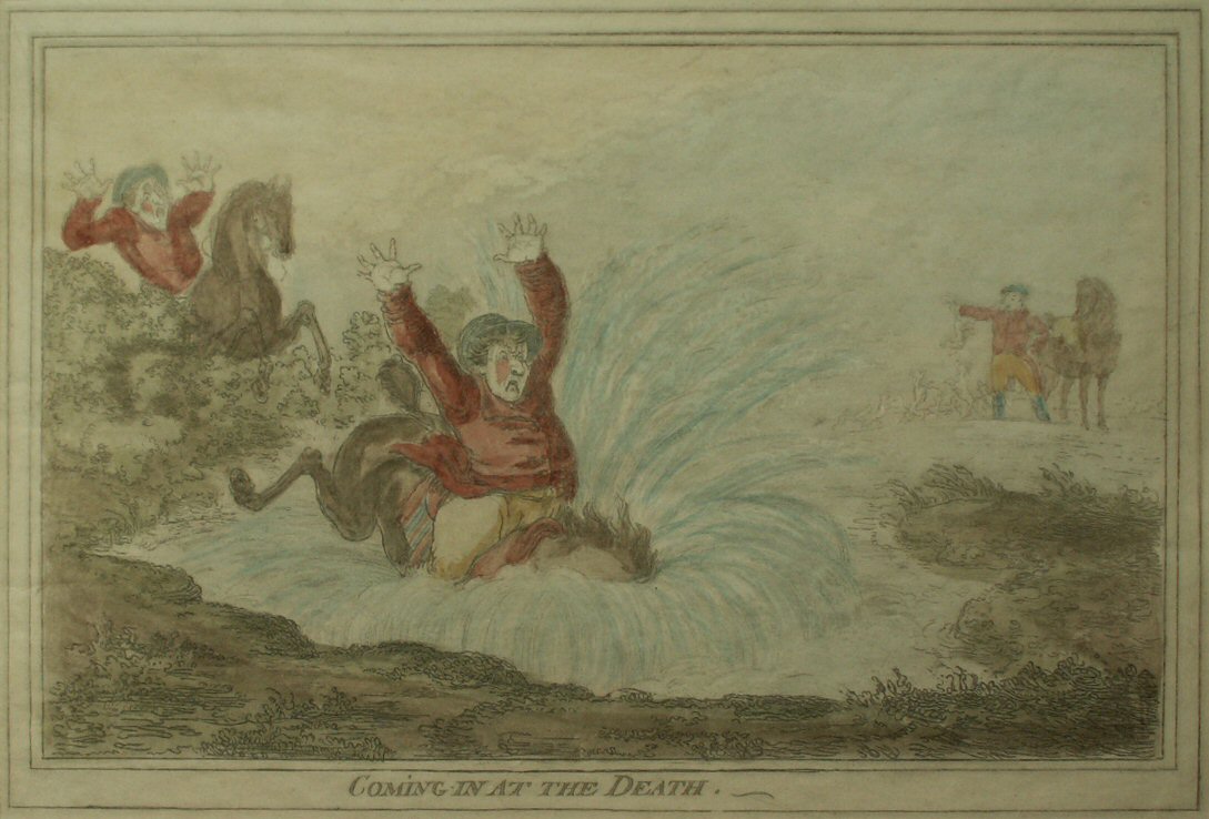 Etching - Coming-in at the Death - Gillray