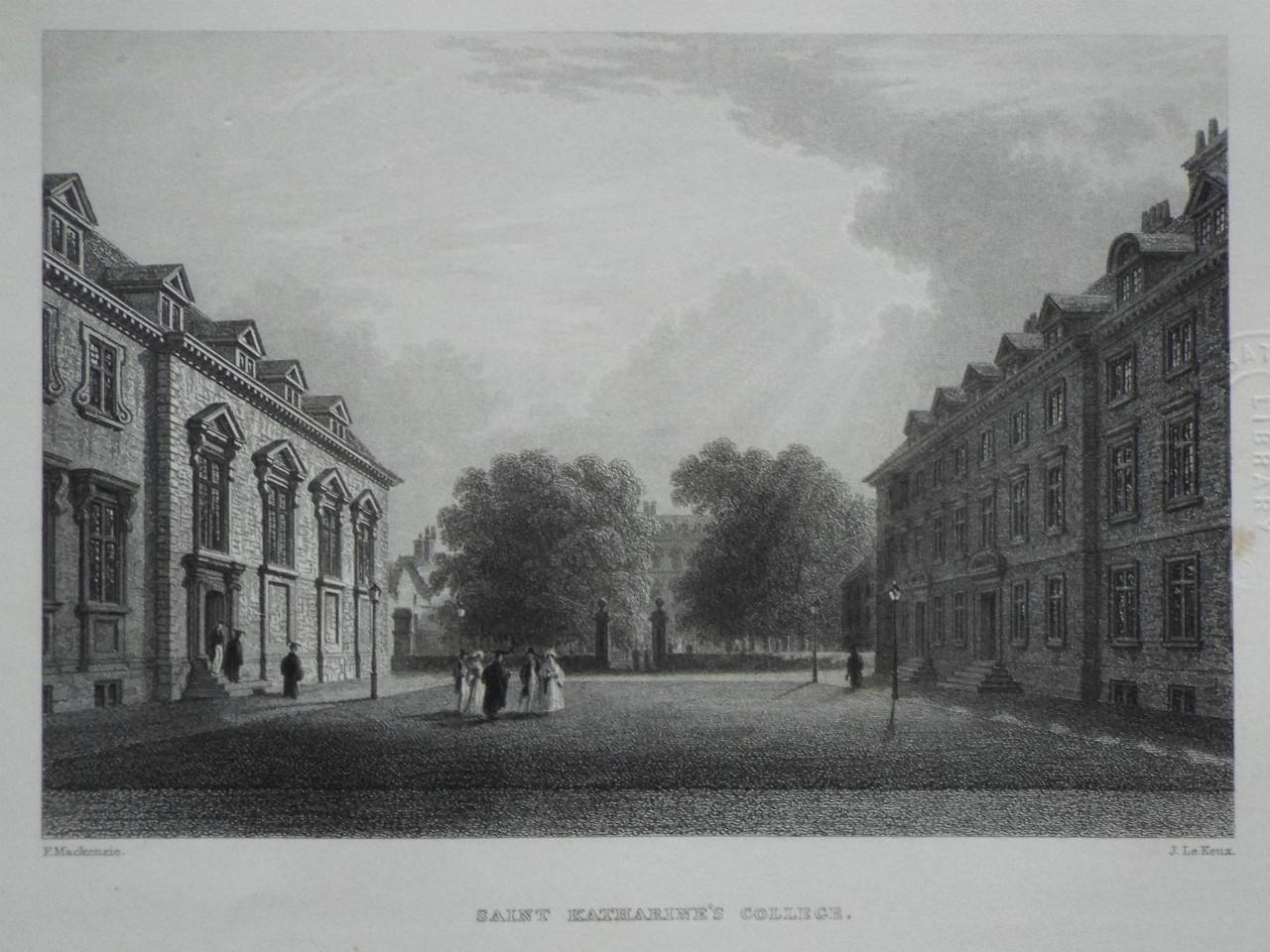 Print - St. Katharine's College, Front Court. - Le