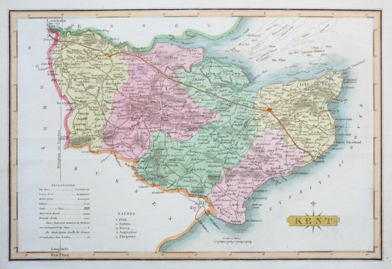 Map of Kent - Wallis